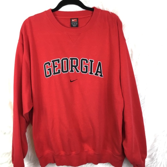 Nike Shirts | Nike Georgia Football Crewneck Red Sweatshirt Xl | Poshmark